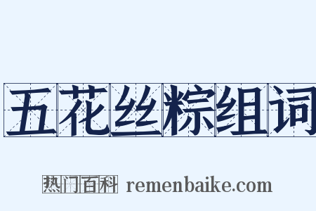 五花丝粽组词是什么意思的图片